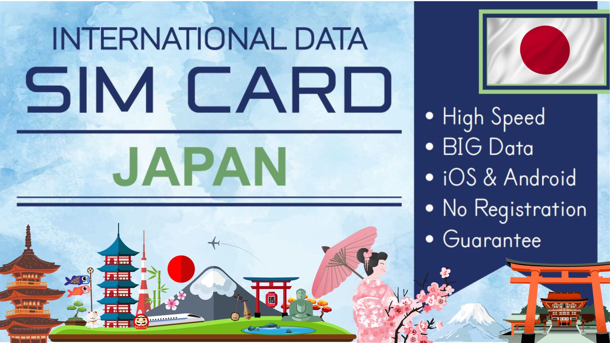 Sim Card Japan Data Plan - Tourist Simcard Internet Travel Package - Total Data
