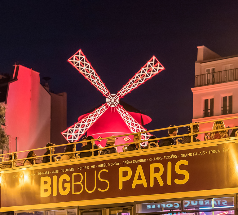 Paris: Big Bus Panoramic Night Tour by Open-Top Bus