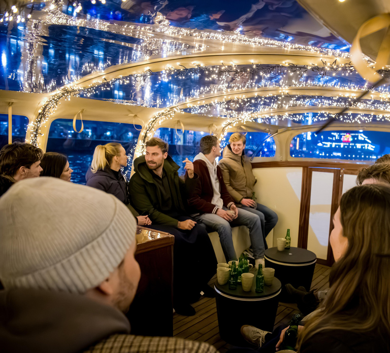 Amsterdam: Light Festival boat tour with Unlimited Drinks!
