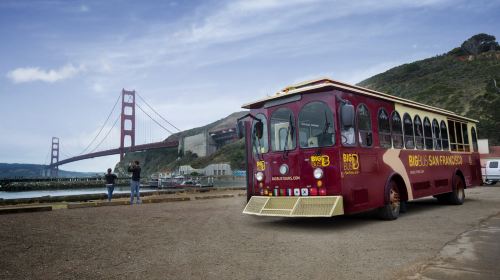 United States BIG BUS San Francisco hop-on hop-off day bus/panoramic night tour bus