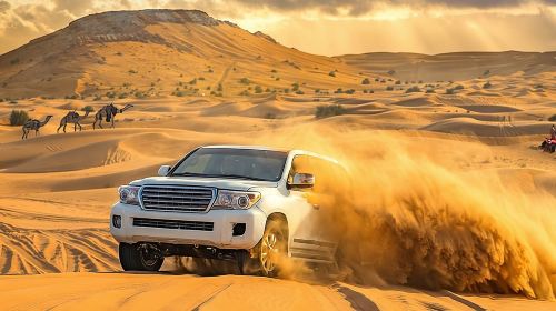 Dubai Private Morning Desert Safari: Camel Ride & Sandboarding Day Tours