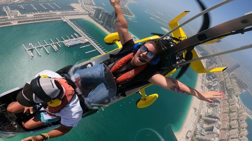 Gyrocopter Dubai Gyrocopter - Official Direct Signature - Palm Jumeirah Skydive Base - 360-degree Gyrocopter High-Altitude Sightseeing - 1 Pilot, 1 Passenger - Includes Video and Photos