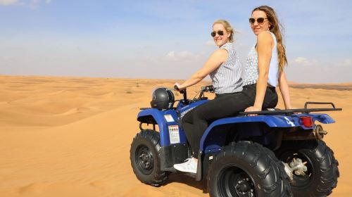 Dubai Desert Off-Road Tour [Quad Bike + City Hotel Pickup + Camel Ride + Sunset Photography + BBQ Dinner]