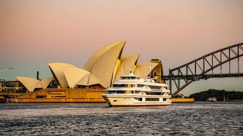 Sydney Harbor afternoon/sunset sightseeing cruise tour | Multiple packages available | Afternoon tipsy/pre-dinner drink (welcome cocktail) | Sunset dinner (three-course) Transport Passes