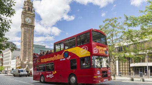 Belfast hop-on hop-off open-top double-decker sightseeing bus tour