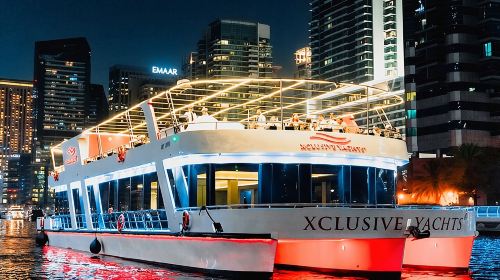 Dubai Marina Dinner Cruise with Live Music & Open Bar Day Tours